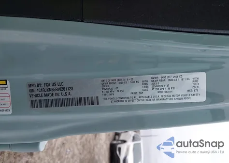 2024 Jeep Wrangler 4Xe Sport S 4Xe из США, поврежденный, VIN 1C4RJXN65RW201123